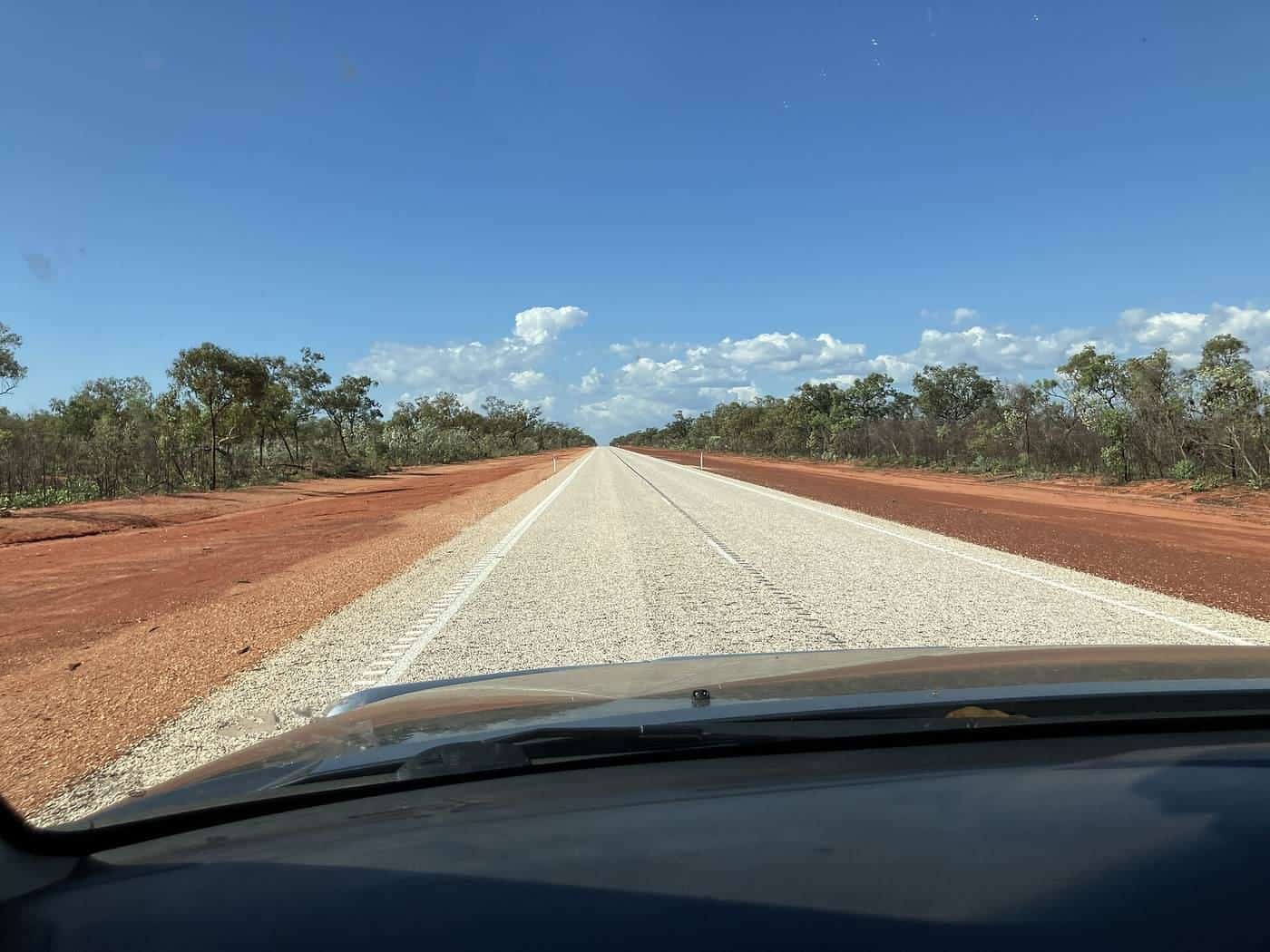 A corrugated red dirt road in Western Australia