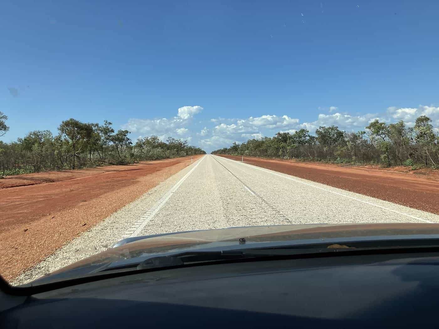 A corrugated red dirt road in Western Australia
